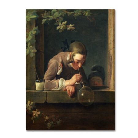 Trademark Fine Art Chardin 'Soap Bubbles' Canvas Art, 24x32 AA00430-C2432GG